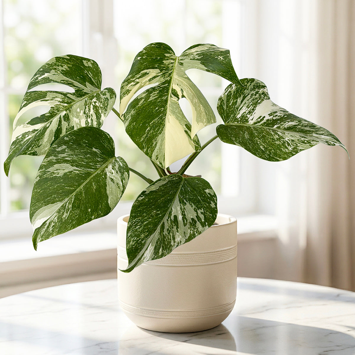 White Variegated Monstera - rare aroid for sale